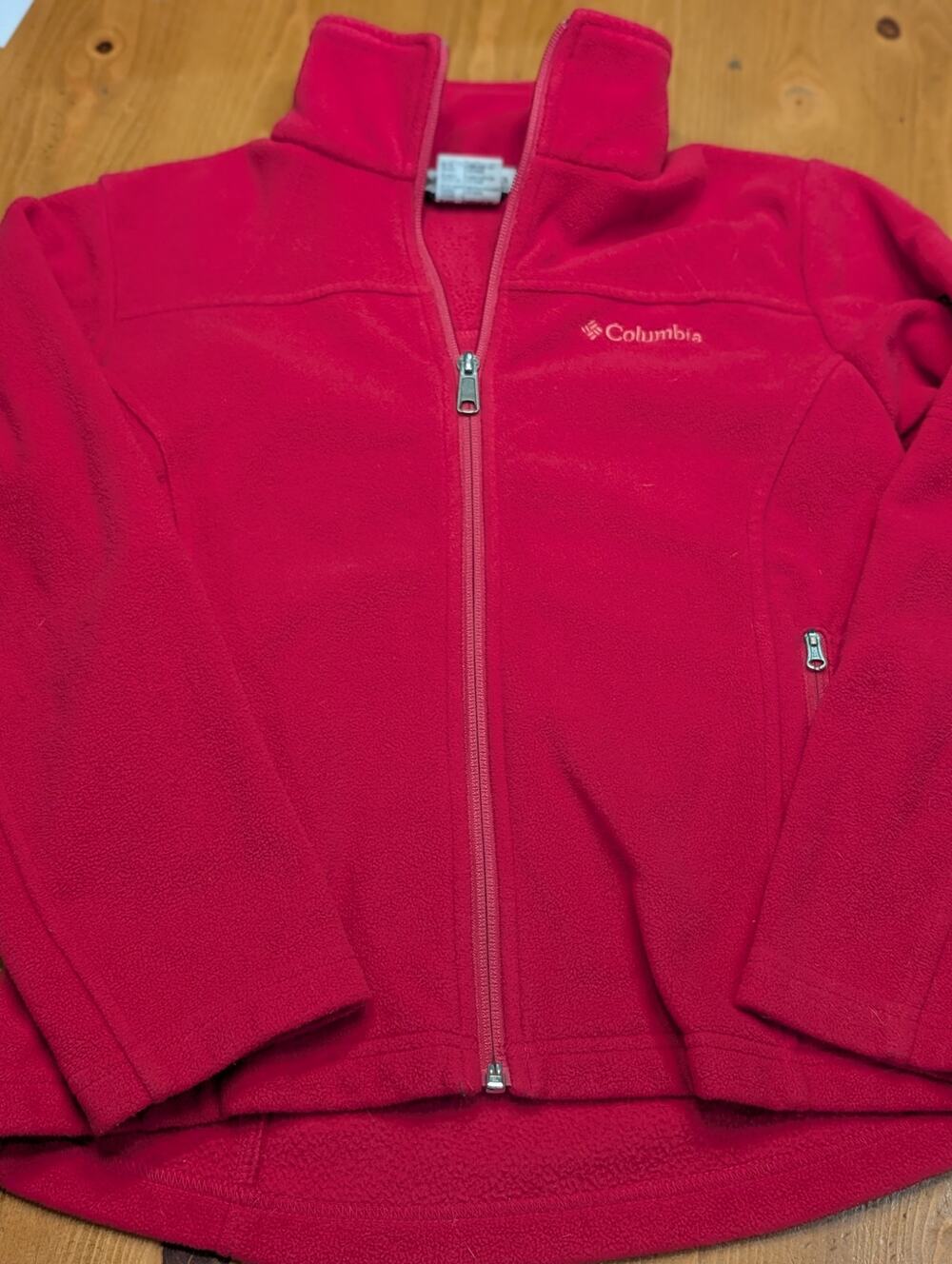 Columbia Sportswear Zip Up Fleece Jacket, Youth 10/12, Hot Pink, LN